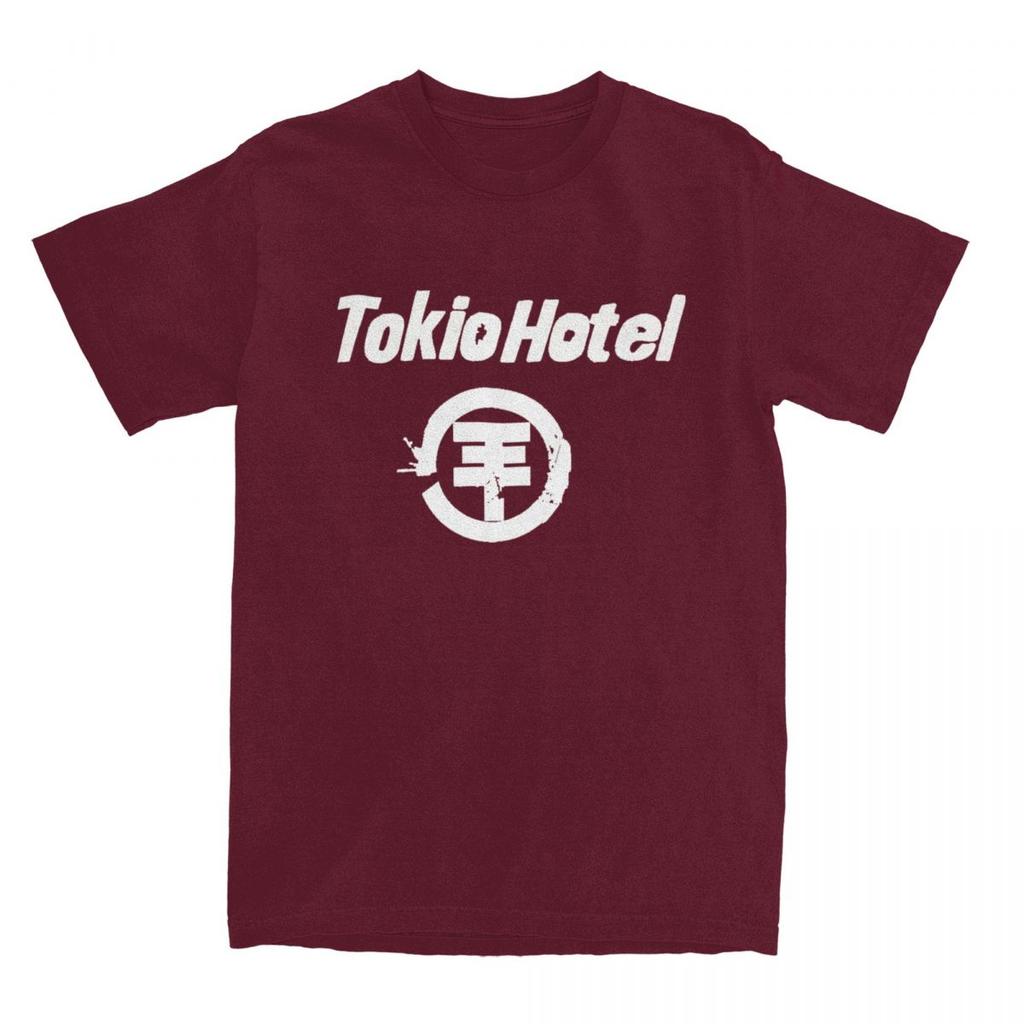 Tokio Hotel TShirt Man German Rock Music Band Streetwear Pure Cotton T Shirts Summer O Neck Hip Hop Tees Print Oversize Clothes