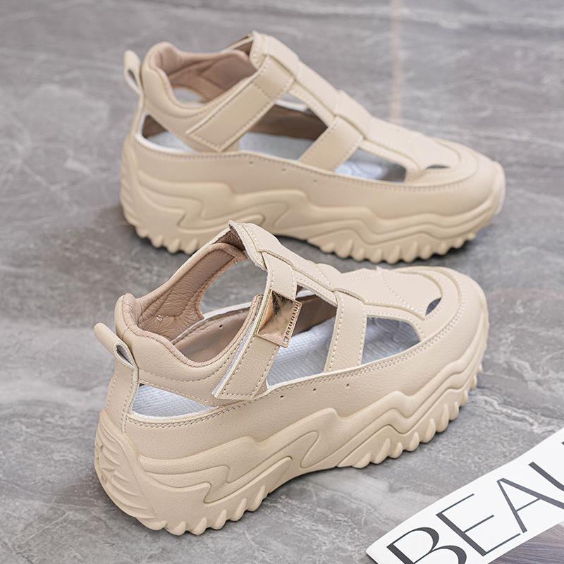 Cave Shoes Women's Summer New Sandals Fashionable Versatile Breathable Hollow Thick Sole Casual Child