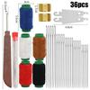 Big Eye Sewing Needles Set Steel Hand Needles with Thread Thimble Threader Scissor for Embroidery DIY Craft Clothes Repair Kit