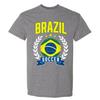 Brasilien Fußball Lorbeer - Weltfußball-Weltmeisterschaft T-Shirt - Graphit meliert