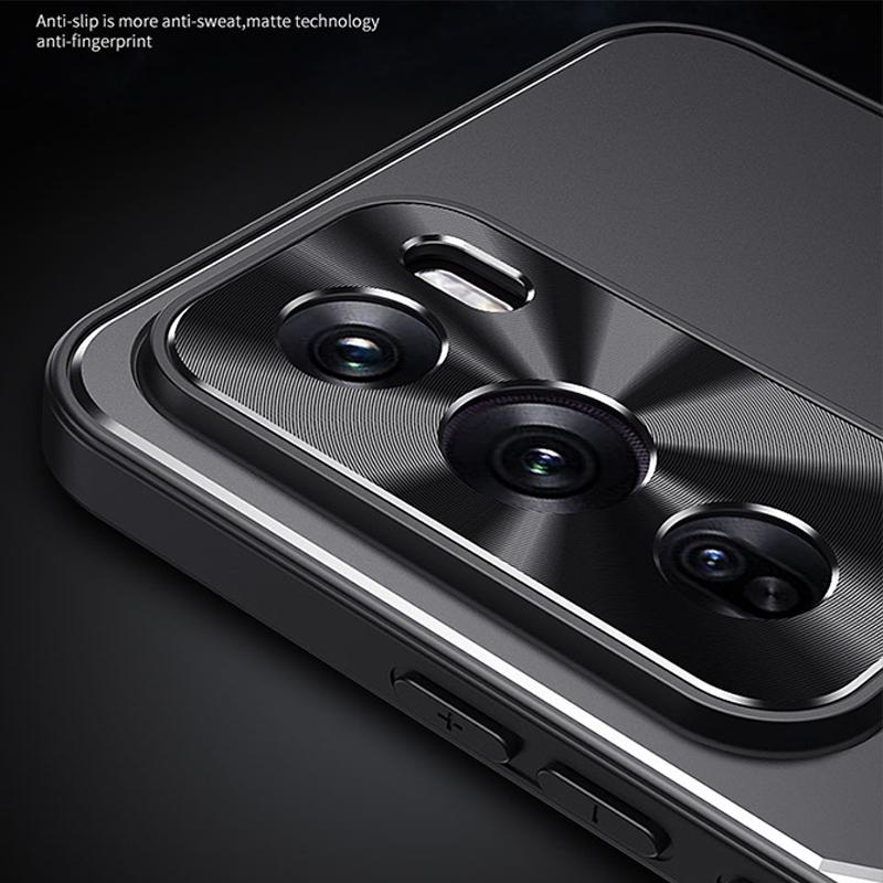 For Oppo Reno12 5G (China) Phone Case Aluminum Alloy + TPU Shockproof Phone Cover