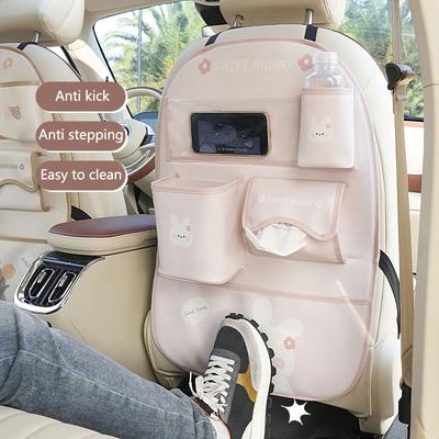 Opbergtas Organizer voor Autostoelrug Beer Konijn Multifunctioneel Autostoelrug Anti-Vuil Anti-Schop Opbergkussen Auto-accessoires