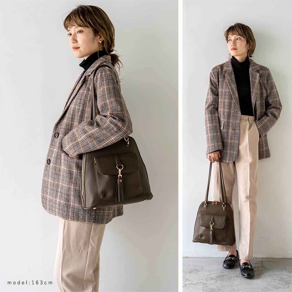 Gratante Cross Shoulder Mini Backpack for Women [Gratante] 2-way Abb-g0026 (Coffee)