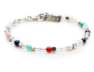 [Kyojudo] Natural Stone Power Stone Bracelet Turquoise Stainless Steel Bracelet for Men and Women - Success, Prosperity, Protection from Evil, Good Fo