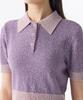 MUSINSA STANDARD WOMAN Women'S Boucle Knitted Polo Shirt [Purple]
