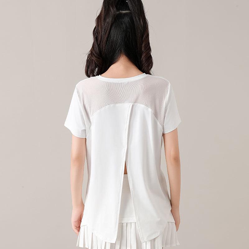 Women's Purple Two-Piece Set: Quick-Dry Ice Silk T-Shirt & Loose Five-Point Cargo Shorts