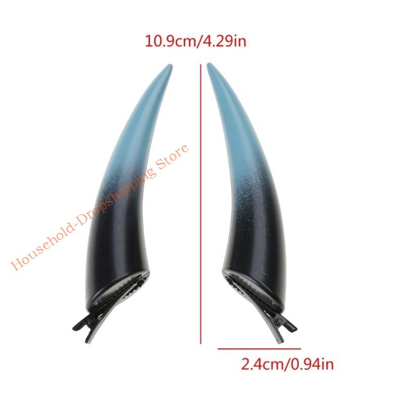 85AD Unique Halloweens Hairpin 3D Devil Horn Ear Hair Clip Comfortable Headwears
