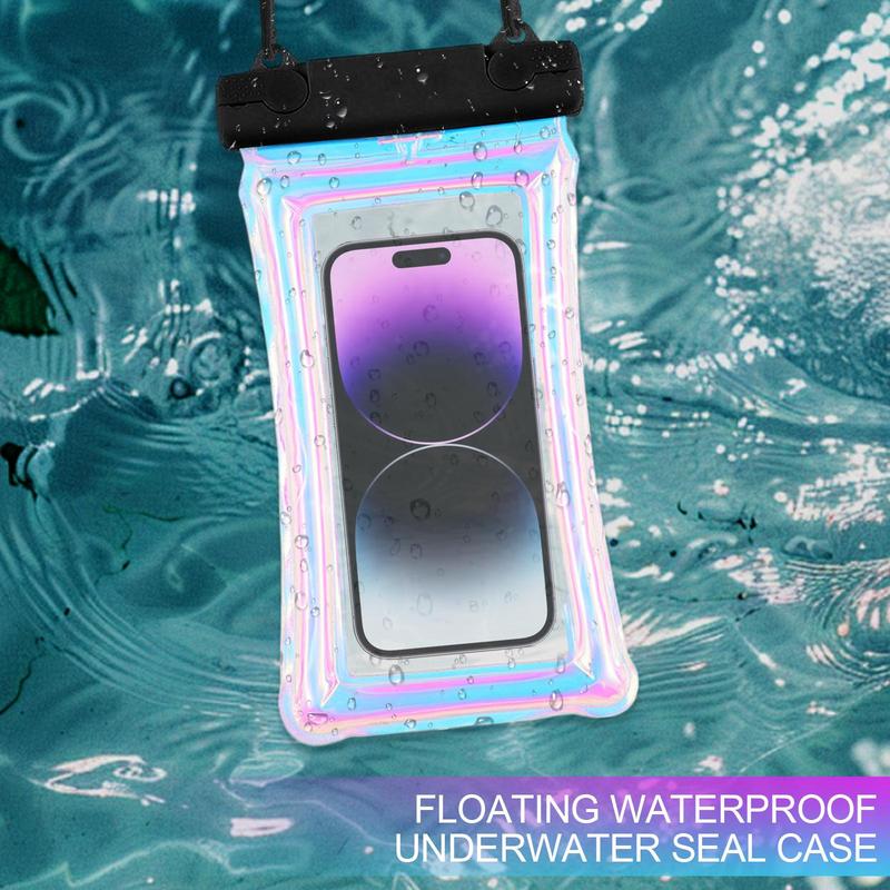 Portable Waterproof Phone Case Pouch Underwater Dry Bag With Neck Strap Luminous Swimming Bag Large Capacity Storage Bag