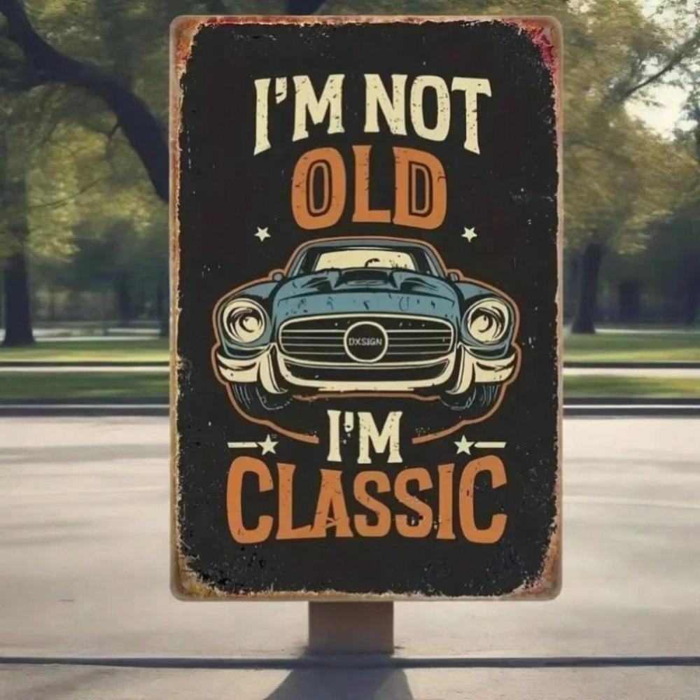 Vintage Classic Car Tin Sign Wall Art Metal Poster Gift for Men
