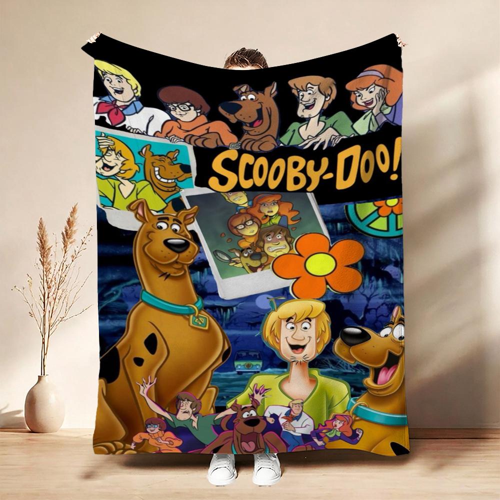 Classic Scoobydoo Spooky Monster Mashup Cartoon Anime Blanket Cozy Comfortable Throw Blanket For Bedroom Sofa Nap Lightweight Home Decor