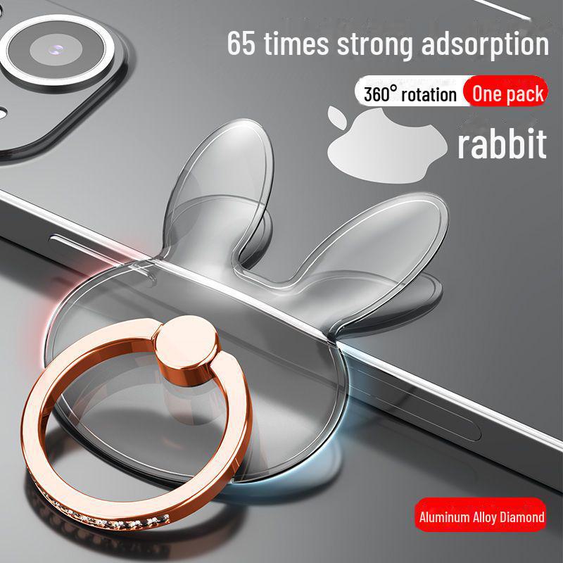 Diamond-Studded 360° Rotating Ultra-Thin Phone Ring Holder with Strong Adhesive for Universal Support