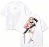 2026 Weiß Lässig Street Style Ventilator Mit Marin Kitagawa Cosplay Shizuku Druck My DressUp Darling Unisex Und Unisex T-Shirt
