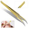 Professional Stainless Steel Tweezers for Eyelash Extension Fake Eyelash Grafting (Curved)