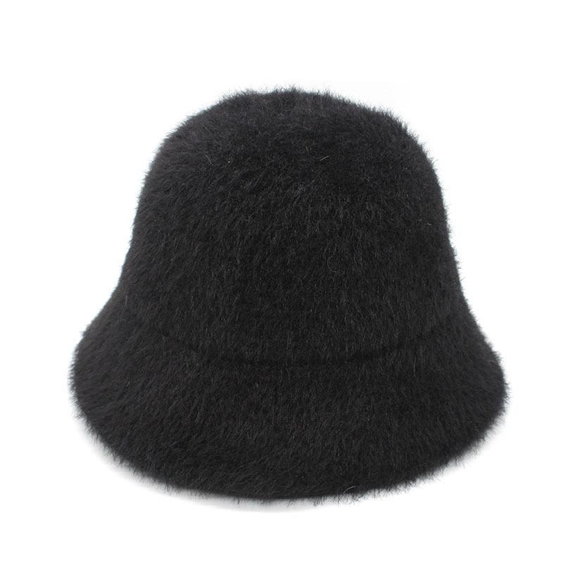 Japanese Retro Versatile Face Covering Imitation Mink Velvet Bucket Hat Female Face Small Warm Fisherman Basin Hat