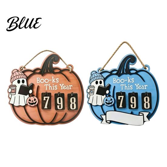 Exquisite Workmanship Counter Halloween Ghost Pumpkin Reading Tracker Wooden Hanging Sign Sliding Number