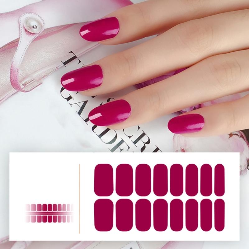 Full Wraps Solid Color Nail Stickers Nail Strips Nail Art Decal for Woman