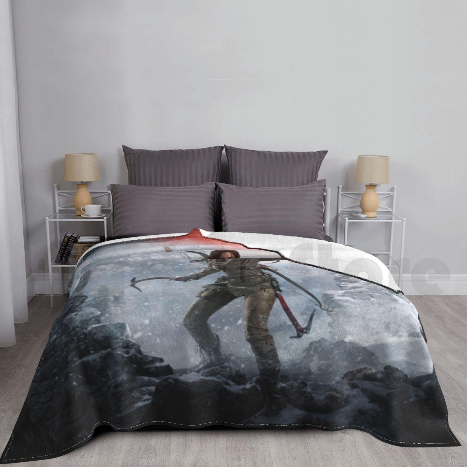 Rise Of The Tomb Raider Blanket Fashion Custom 231 Gamer Girls Video Game Fanatics Tomb Raider Definitive Size: 75*100cm, Weight: 230 GSM