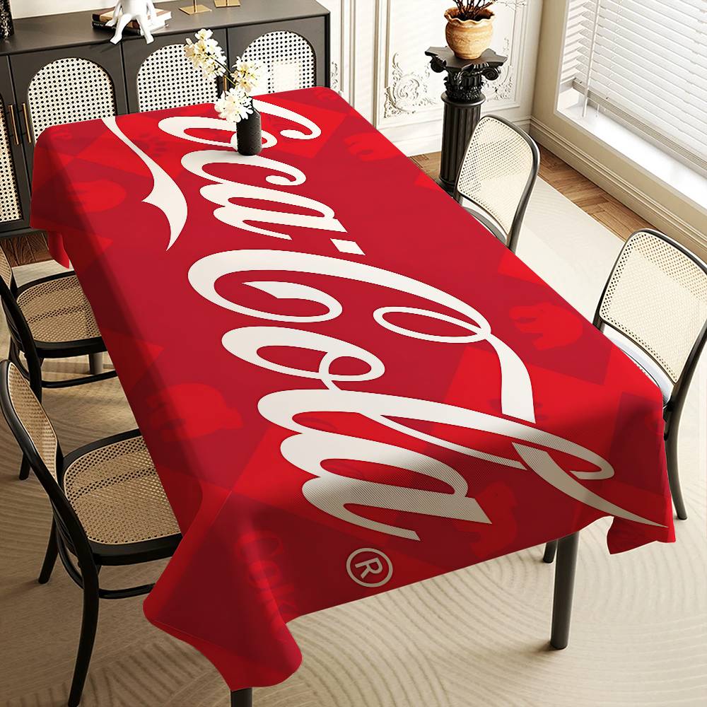 C-COCA-COLAS Rechthoekig Tafelkleed Tafeldecoratie Herbruikbaar Waterdicht Keuken Eettafelkleed Feestdecoratie 100x160cm