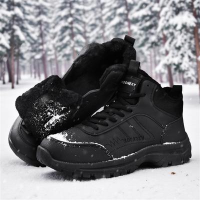 Herren Fleece Warme Herren Schneestiefel und Bequeme Weiche Anti-Rutsch Wanderschuhe Herren Vielseitige Trendige Lässige Sportschuhe
