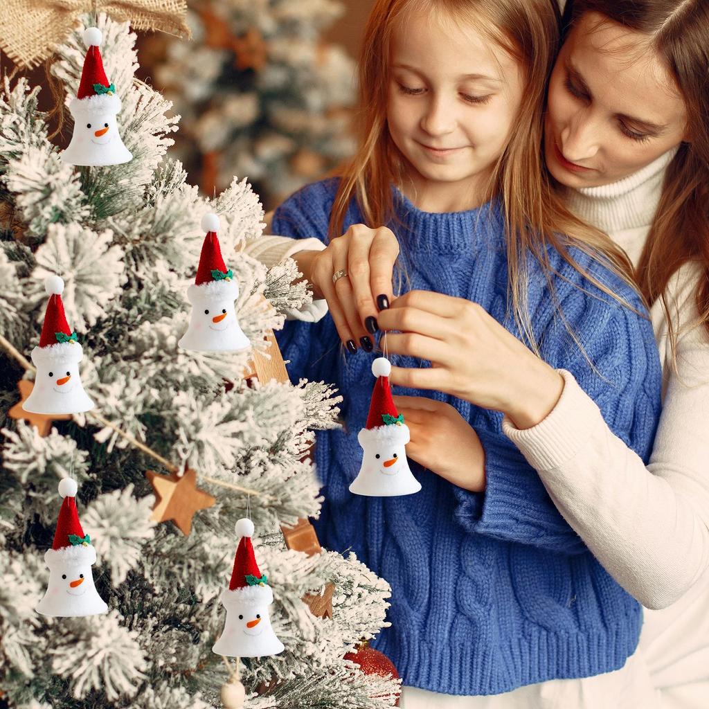 Christmas Tree Decorations Hangable Figurine Snowman Santa Claus Christmas Decorations For Holiday Party Supplies Home Kitchen