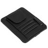 Car Sun Visor Card Bill Holder Organizer PU Leather Storage Bag Glasses Clip(Black)