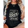 Oversized T Shirt Black The Best Beer Is An Open One Graphic Print Casual Wear For Women Summer Outfits Party Look
