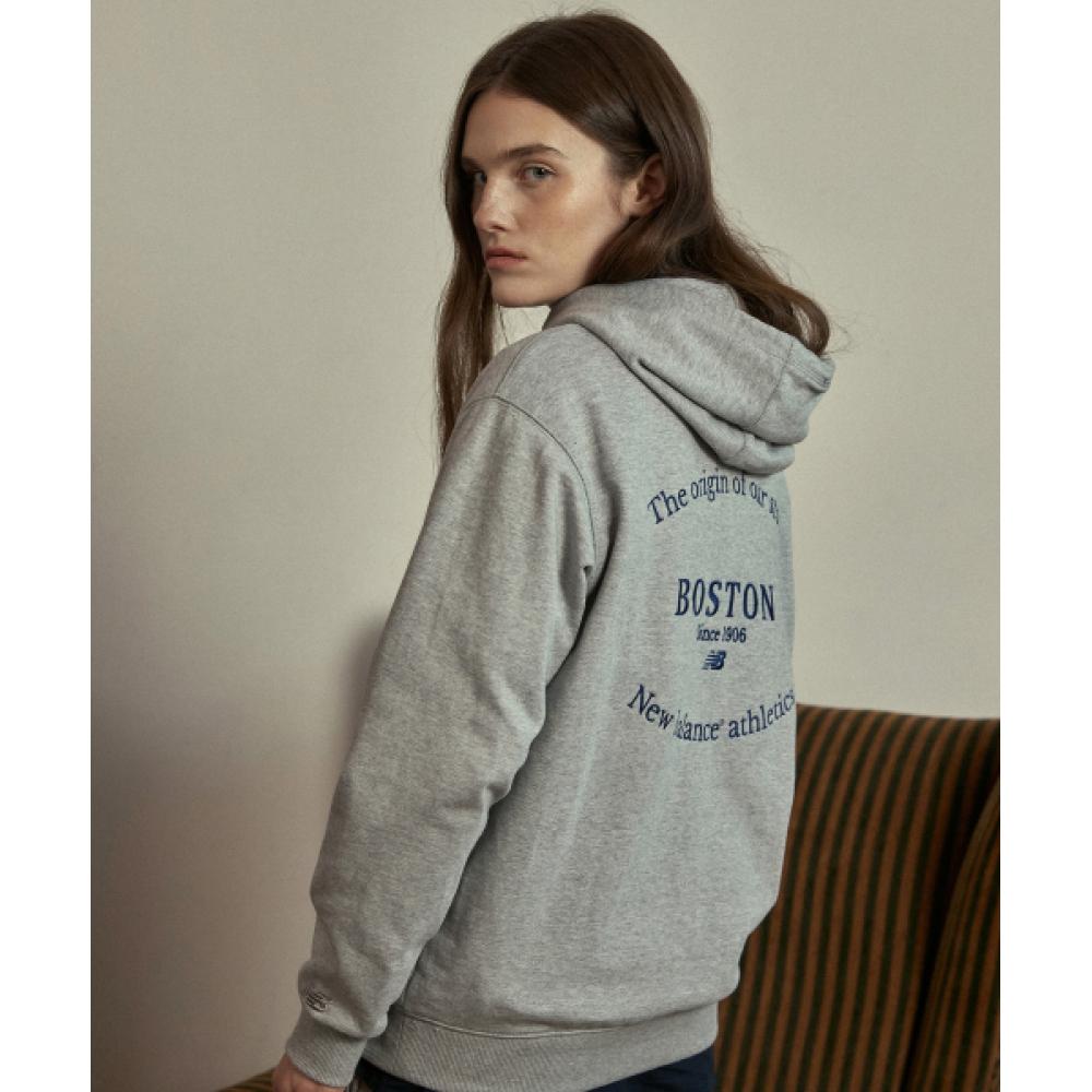 

New Balance Nbn0eca013 Uni Boston Classic Hoodie Gray (AC)MELANGE GRAY/S(090)