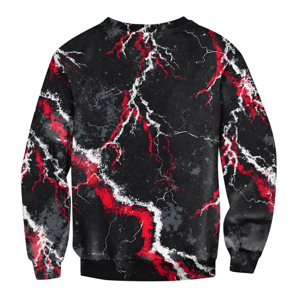 Men's Casual Fashion Printed Round Neck Pullover Sweatshirt