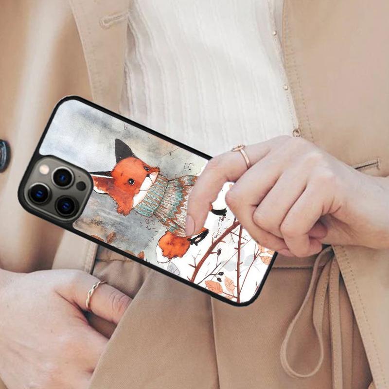 Cute fox in watercolour background Magnetic Phone Case For APPLE iPhone 17 Air 16 14 13 12 Pro Max 15 Plus MagSafe Cover