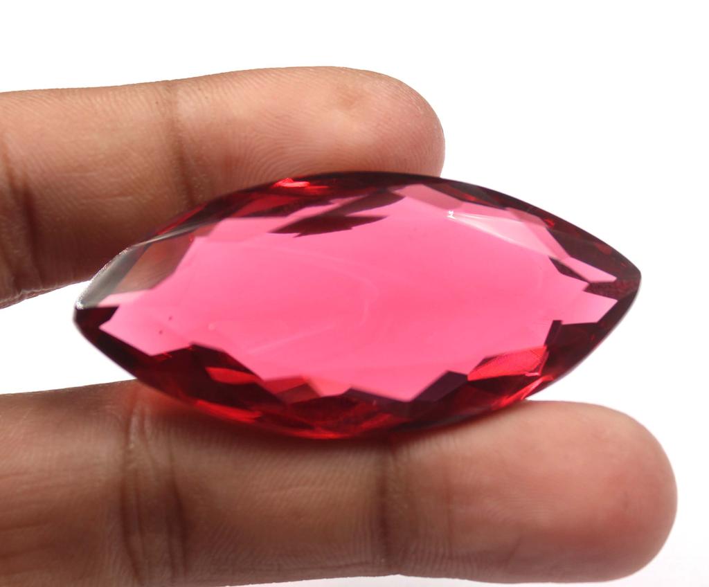 Excellence Quality 112.95 Carat Red Topaz Lab Created Marquise Shape Certified Gemstone SN640