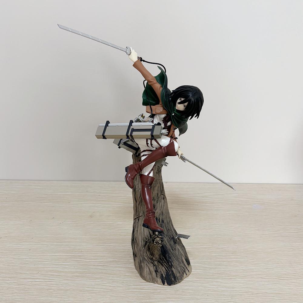 Attack On Titan Artfx J Levi Mikasa Ackerman Renewal Package PVC Action Figure Anime Figure Model Toys Collection Doll Gift