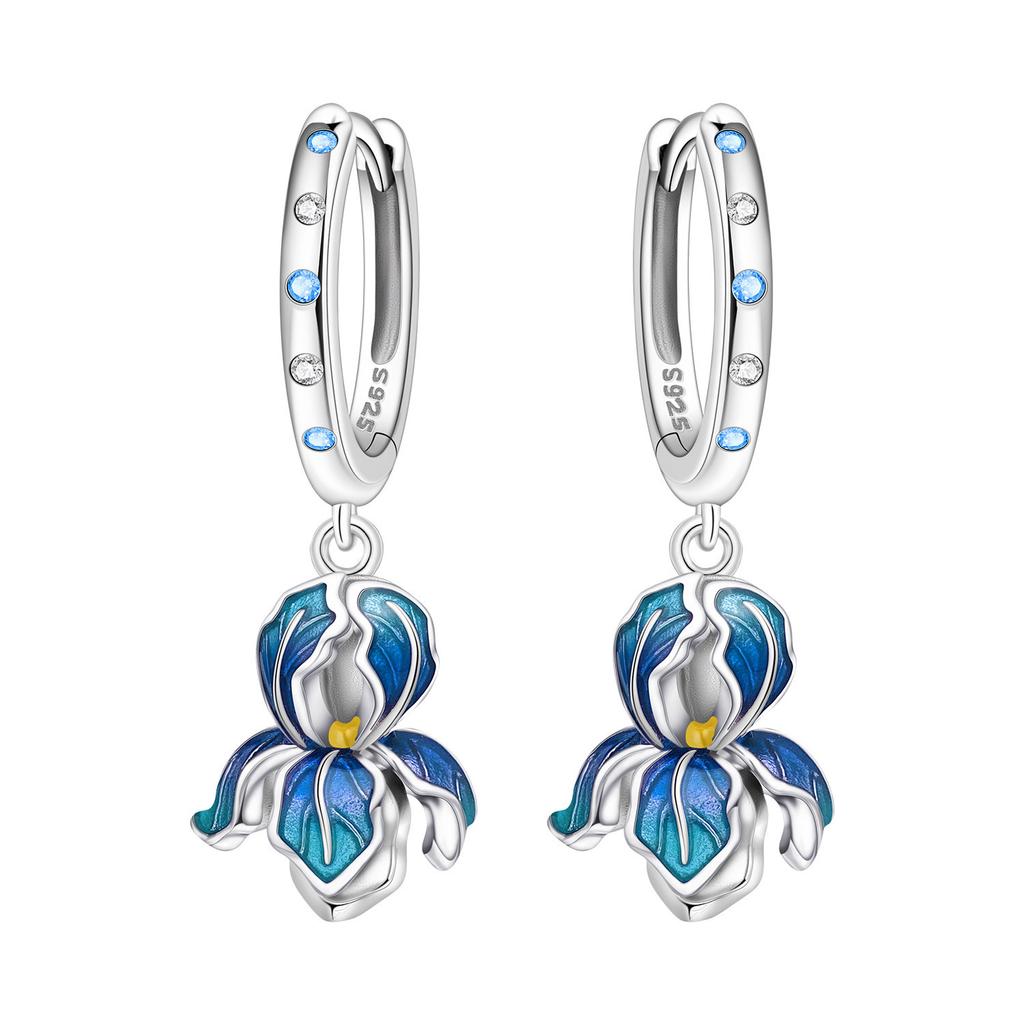 Orstarry 925 Silver Green Leaf Drop Earrings Handmade Jewelry Trendy Gifts for Women Party Anniversary