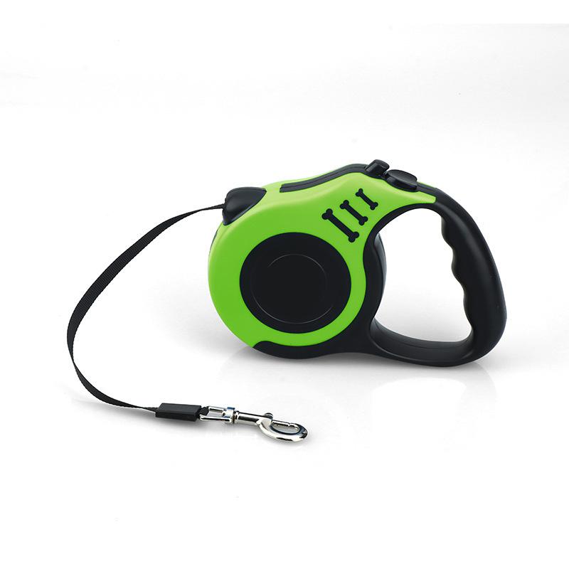 

Fully automatic telescopic dog leash outdoor explosion-proof leash, leash does not restrain the hand, walking dog leash, pet supplies Length 3m зелёный