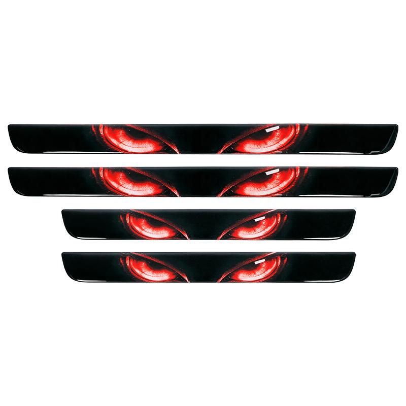 4pcs Car Door Sill Scuff Covers Door Panel Guards Protector Trim Anti-scratch Exterior Parts Car Decor Accessories Universal