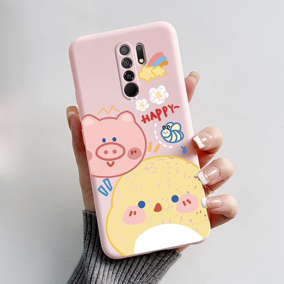 For Xiaomi Redmi 9 Case Redmi 9 Prime Cover M2004J19G M2004J19C redmi9 Cute Cartoon Bear Silicone TPU Soft Phone Case Back Cover