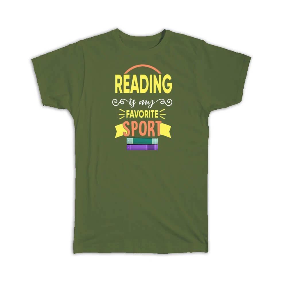 Gift T-Shirt : Reading Is My Favorite Sport Hobby For Book Lover Reader Friend 4XL