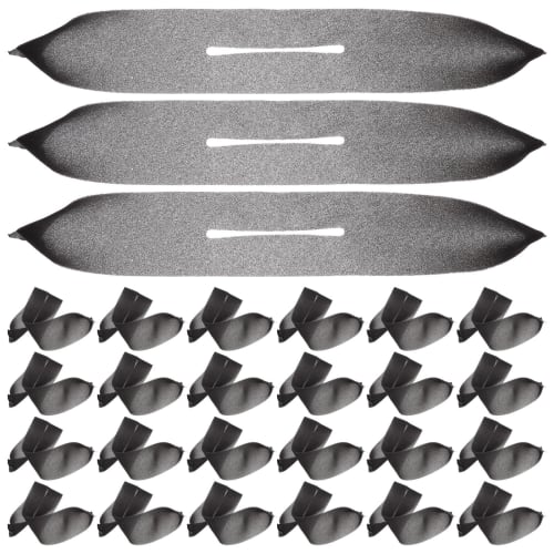 FRCOLOR Hanger Sponge Covers, 50-Piece Set, Non-Slip, Mark-Free, Scratch-Resistant, Fits 40cm Hangers (Black, 41*7*0.3cm)