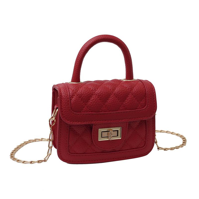 Bag Lingge Pu Material Princess Style Fashionable Bag For Middle School Girls