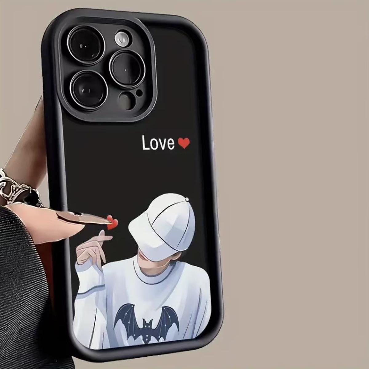 

Трендовый чехол для Apple 14/15/16/17 Pro с пальцами-сердечками для мальчиков - Горячо продаваемый 13/15 Pro Max 15 Pro Max