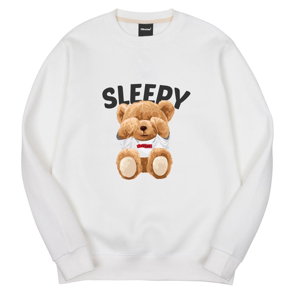OKSTAR Sleepy Teddy Bear Double-Sided Sweatshirt (Type C)