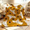 Yellow Sleeping Bats Winter Summer Flannel Blanket Throw Fleece Soft Fuzzy Plush Cozy Fleece Blankets for Sofa Ideal Gifts