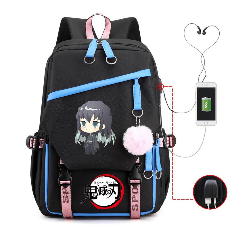 Kimetsu no yaiba ghost column peripheral printing schoolbag junior high school student high school multi-functional schoolbag