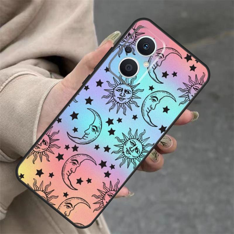 Sun Moons Star Signs Astrological Case For OPPO Reno 8T 13F 14F 12F 11F 10 12 13 14 Pro 7 8 Lite OPPO Find X8 X6 X9 Pro Cover