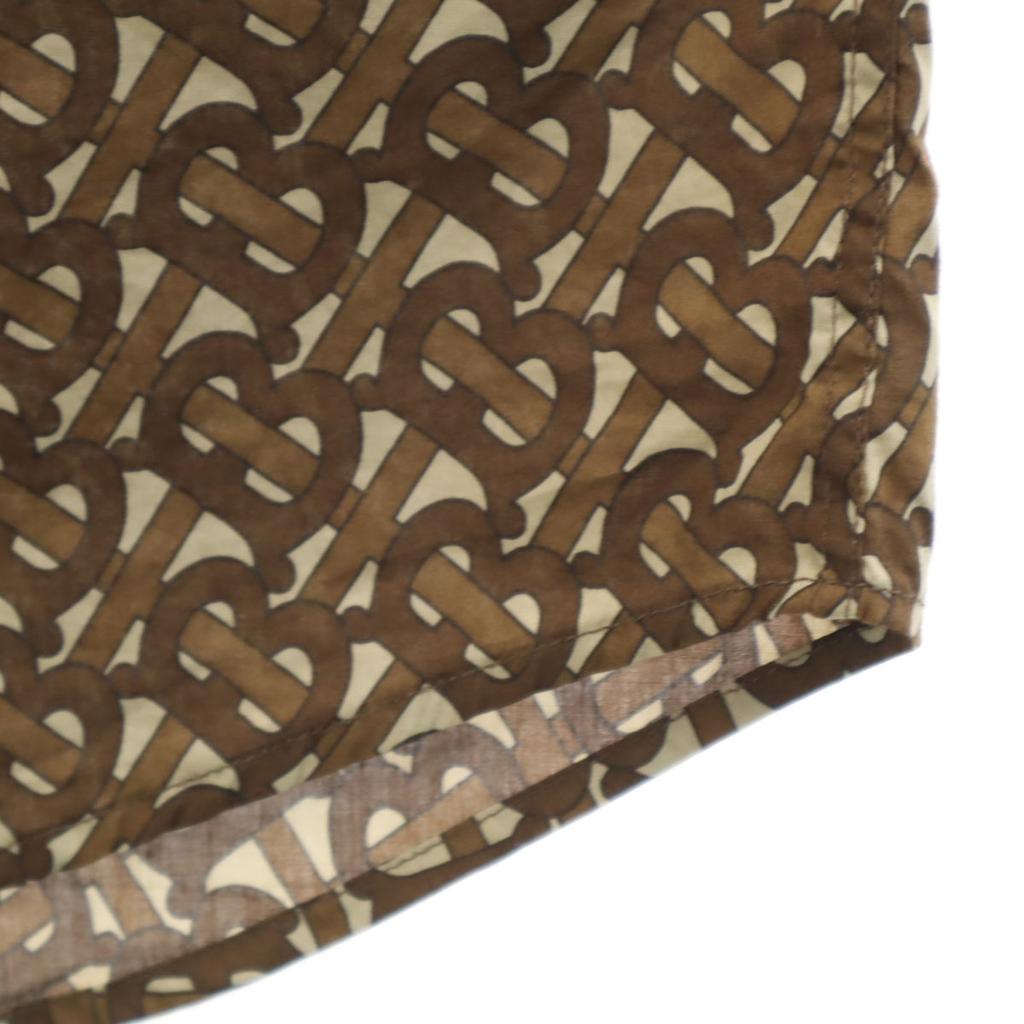 Burberry Overall Handle Long Sleeve Cotton Shirt M Brown Men's Used