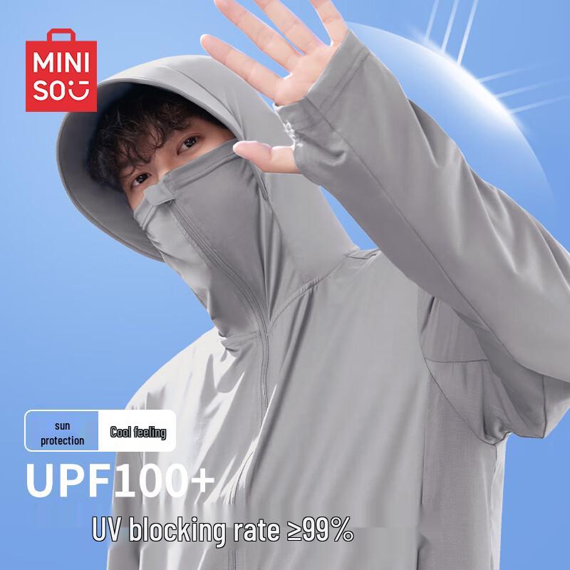 

MINISO Men s Ice Silk UPF100+ Sun Protection Hoodie XL
