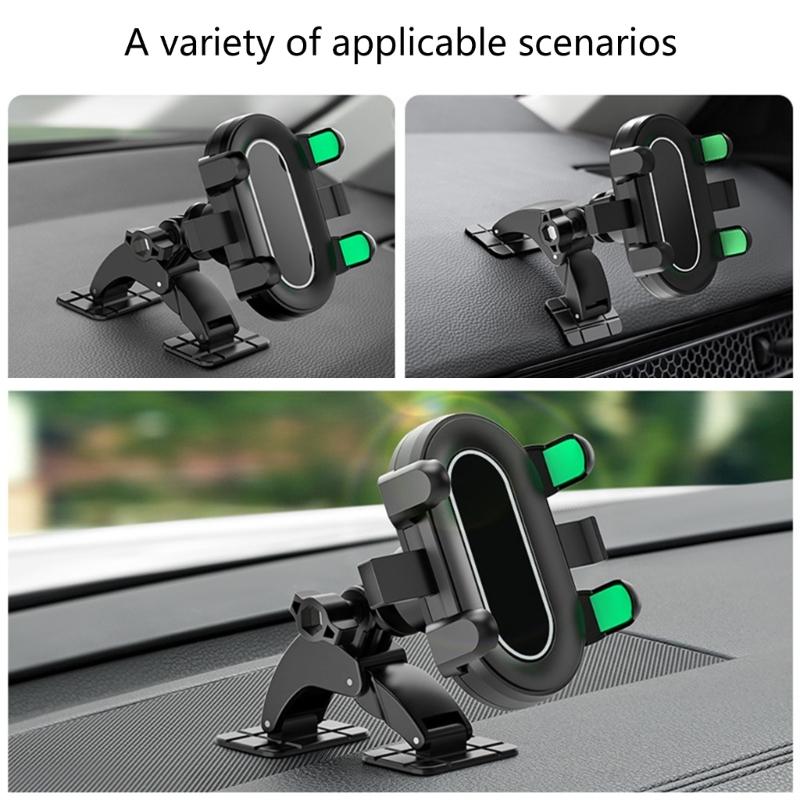 Universal Vehicle Phone Holder With 17mm Ball Head Base Heat Resistant ABS Construction For Secure Positioning