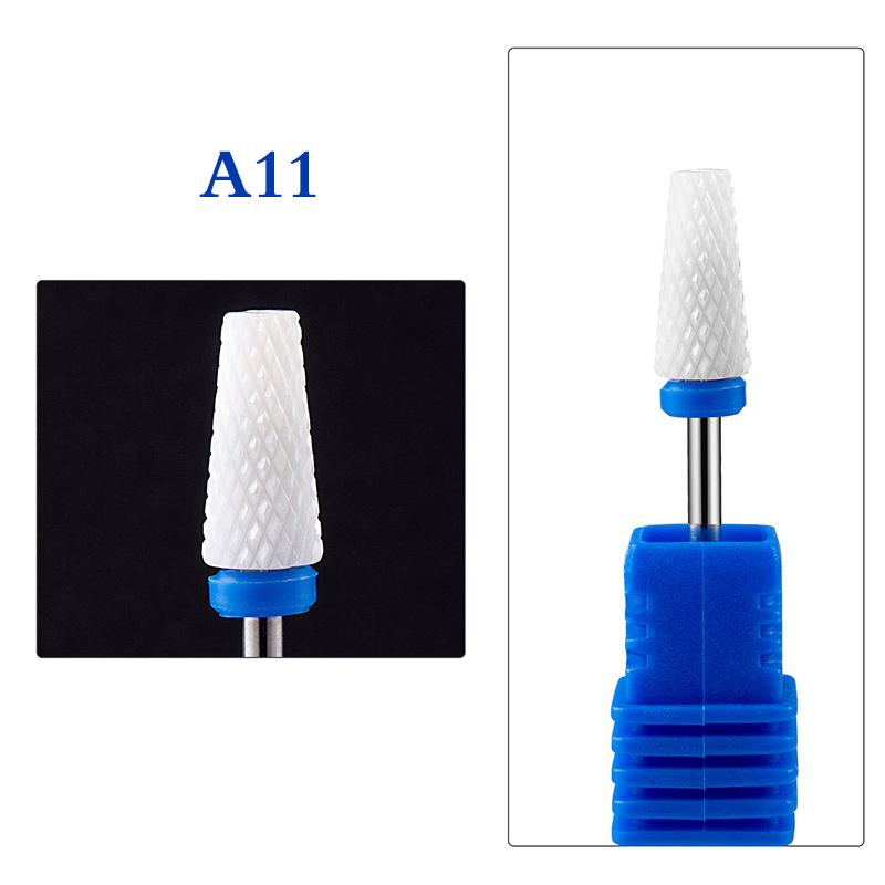 1ks keramických wolframových vrtáků na nehty Pilník pro elektrický stroj na manikúru