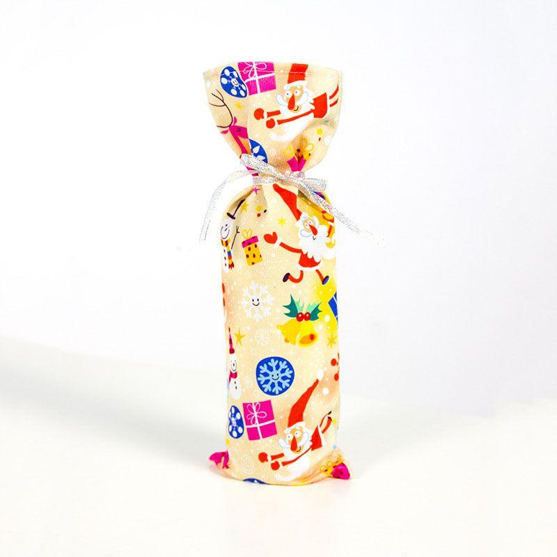Festive Christmas Wine Bottle Gift Bags With Sequins For A Vibrant Holiday Table