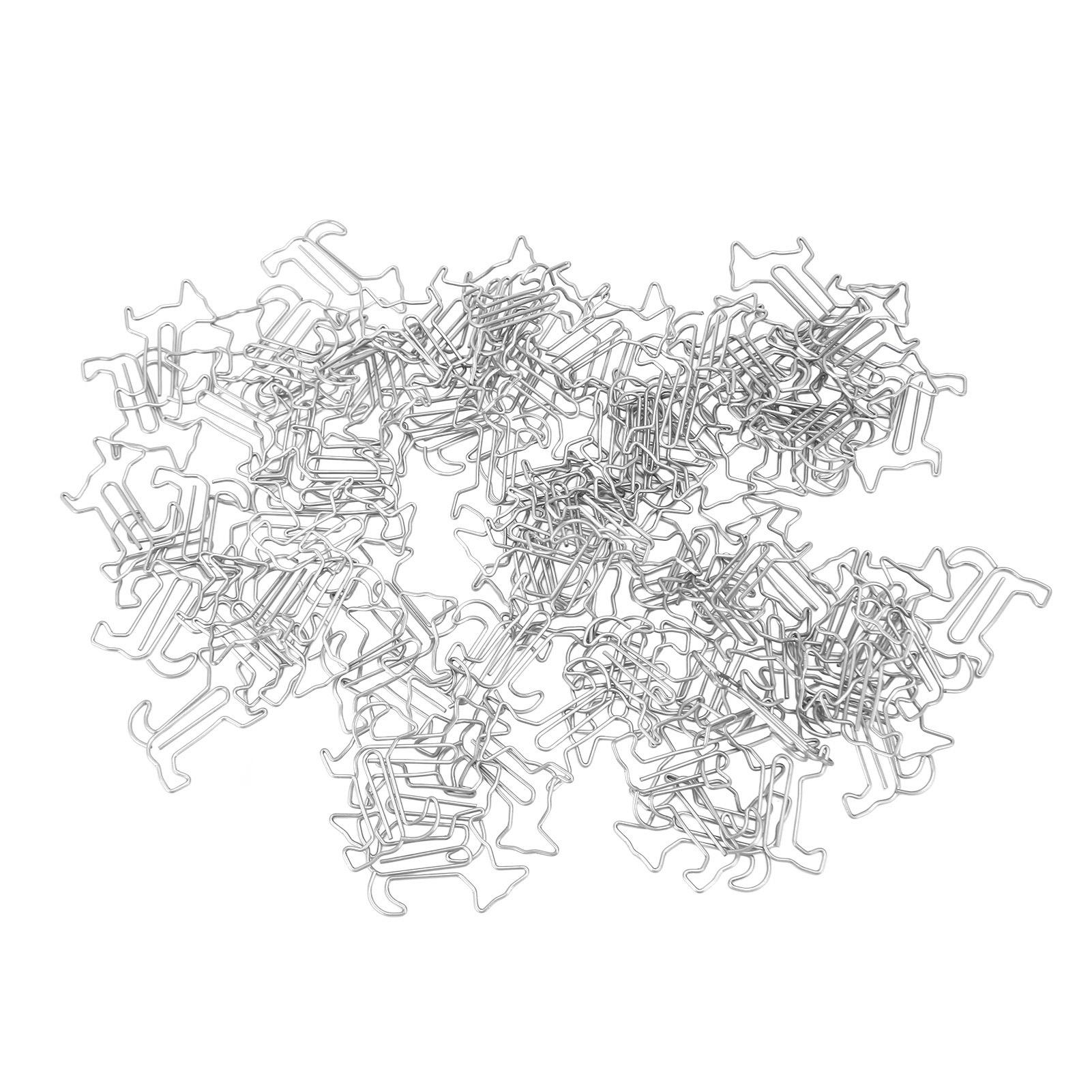 

100 шт. скрепок в форме собаки, креативные милые металлические закладки, скрепки для студентов серебряный