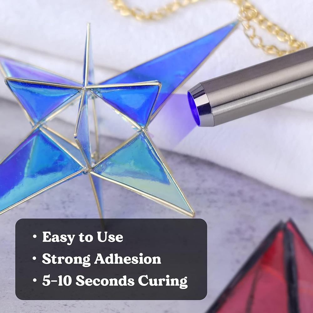 UV Resin Glue 25g Clear Hard Glue Quick Drying Solar Curing Epoxy High Hardness for DIY Jewelry Glass Metal Craft Decoration